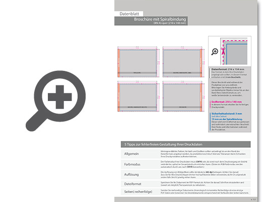 Product Bild brosch__re_mit_metall-spiralbindung__endformat_din_a5_quer__180-seitig